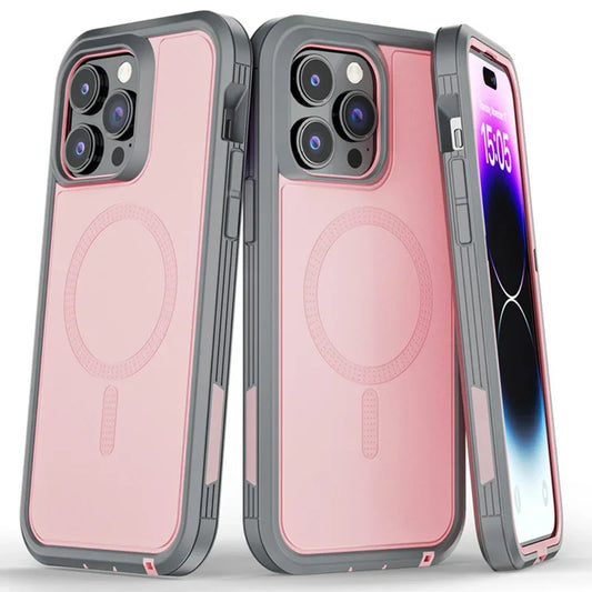 Magnetic Armor Otter Series Box Case for Iphone 16 Pro Max 12 13 14 15 plus Magsafe Case Hybrid Heavy Drop Shockproof Cover