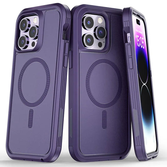 Magnetic Armor Otter Series Box Case for Iphone 16 Pro Max 12 13 14 15 plus Magsafe Case Hybrid Heavy Drop Shockproof Cover