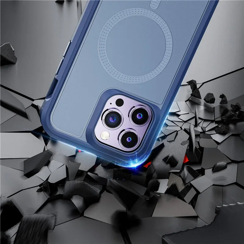 Magnetic Armor Otter Series Box Case for Iphone 16 Pro Max 12 13 14 15 plus Magsafe Case Hybrid Heavy Drop Shockproof Cover